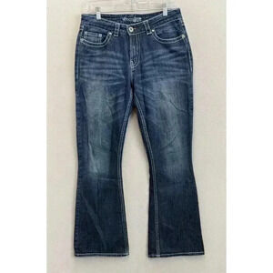Bootheel Jeans‎ Women's Sz 30/8 Fontana Mid Rise Bootcut Flare Cowgirl Denim